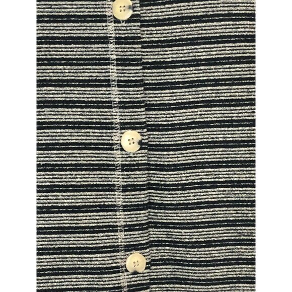 Norton Studio Women’s Black White Striped Button Up Cardigan Sweater Size Small - Picture 3 of 4